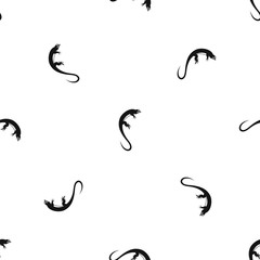Sticker - Lizard pattern repeat seamless in black color for any design. Vector geometric illustration