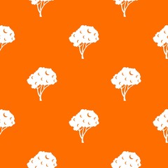 Wall Mural - Tree pattern repeat seamless in orange color for any design. Vector geometric illustration