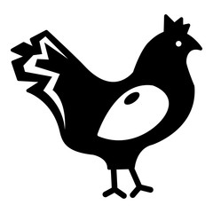 Poster - Chicken icon . Simple illustration of chicken vector icon for web design isolated on white background