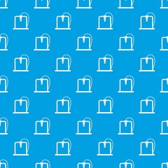 Poster - 3D printer frame pattern repeat seamless in blue color for any design. Vector geometric illustration