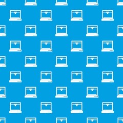 Poster - 3d printer model pattern repeat seamless in blue color for any design. Vector geometric illustration
