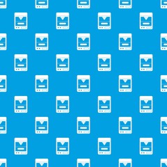 Poster - 3D printer pattern repeat seamless in blue color for any design. Vector geometric illustration