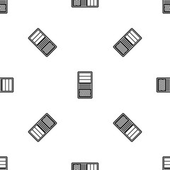 Poster - Black computer system unit pattern repeat seamless in black color for any design. Vector geometric illustration