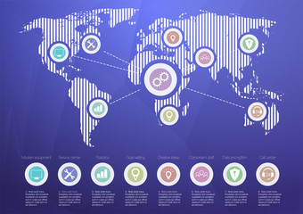 Poster - Internet of things (IOT), cloud at center, devices and connectivity concepts on a network.