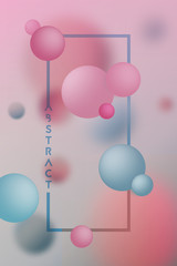 Poster - Abstract spheres with colors. Vector illustration.