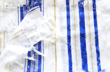 Watercolor Style And Abstract Image Of White Prayer Shawl - Tallit, Jewish Religious Symbol.