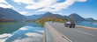 Autofahrt über die Sylvensteinbrücke ins Karwendel