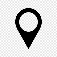 Location Pointer Icon On Transparent Background