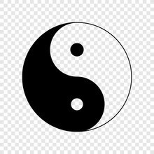 Yin Yang Icon On Transparent Background
