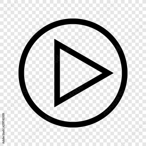 Play Button Icon On Transparent Background Buy This Stock Vector