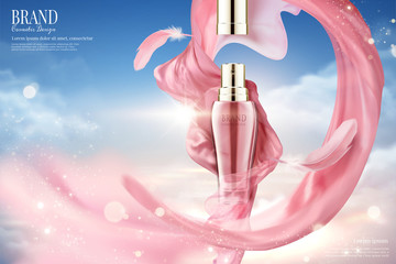 Cosmetic spray ads