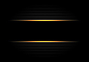 Poster - abstract black banner yellow light design modern luxury futuristic background vector illustration.