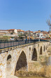 Historic brigde Puente de Piedra in Zamora, Spain