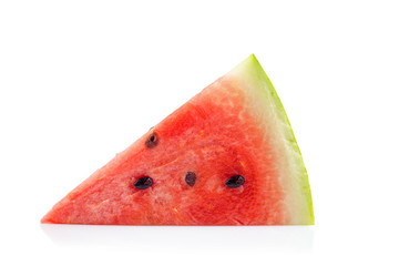 Wall Mural - Summer fruits, Sliced of watermelon isolated on white background with clipping path.