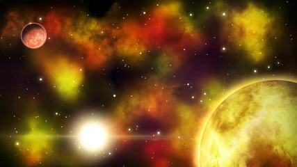 Wall Mural - Space landscape. Loop.
