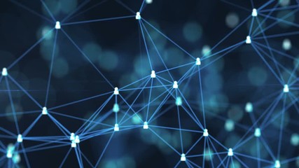 Poster - Global social network connection concept. Connecting people icon link on the internet.Seamless loop. 4K