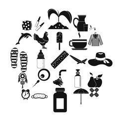 Poster - Kid viability icons set. Simple set of 25 kid viability vector icons for web isolated on white background