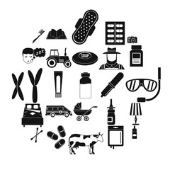 Poster - Child education icons set. Simple set of 25 child education vector icons for web isolated on white background