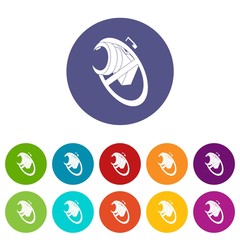 Poster - No camera icons color set vector for any web design on white background