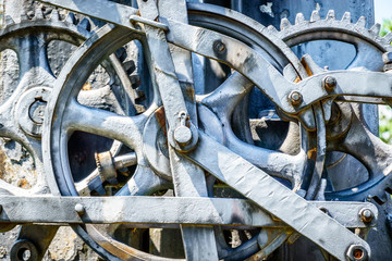 Wall Mural - old gear wheels