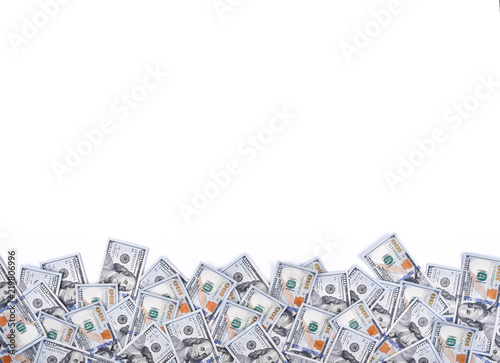 Background With Money American Hundred Dollar Bills With - 