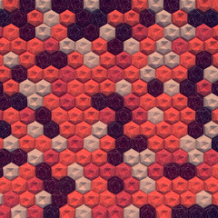 Aufkleber - Abstract colored hexagon pattern background 3d rendering