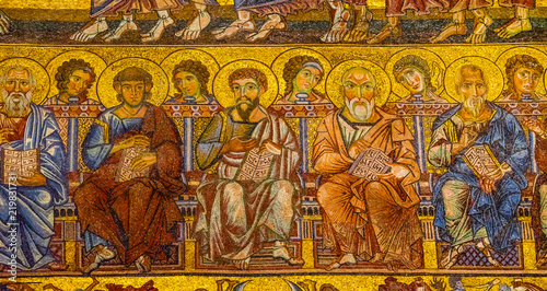 Cuadros en Lienzo Saints Mosaic Dome Bapistry Saint John Florence Italy