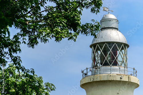 Fotografia, Obraz Close up view of the Negril Lighthouse, one of the earliest concrete lighthouses, built in 1894, on the west coast of Jamaica