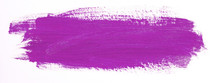 Purple Brush Stroke Over White Background
