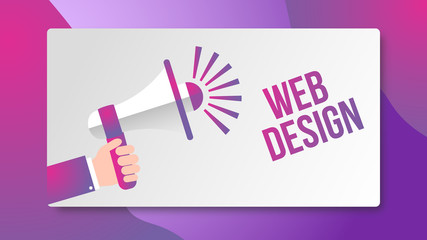 Fototapete - Web design slogan banner megaphone