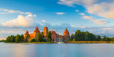 Old castle in sunset time. Trakai, Lithuania, Eastern Europe