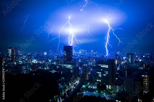 Fotografía 落雷・東京・都心・ゲリラ豪雨・August 27, 2018