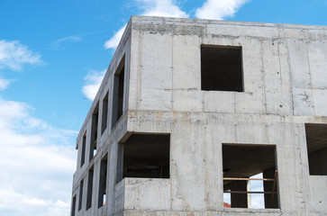 Part of new modern private house under construction.