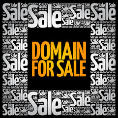 Poster - DOMAIN FOR SALE word cloud collage, business concept background