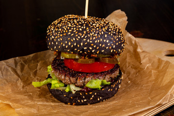 Tasty homemade burger