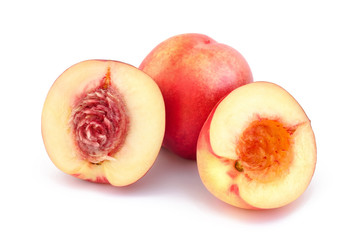 Fresh nectarine from a new crop isolated on a white background