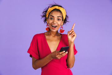 Sticker - Portrait of a smiling young african woman in headband