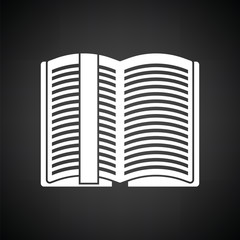 Poster - Open book with bookmark icon