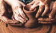 © BillionPhotos.com - Hands of potter making clay pot, closeup photo