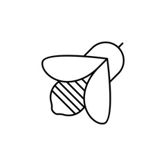 Poster - bee icon. Element of autumn icon for mobile concept and web apps. Thin line bee icon can be used for web and mobile