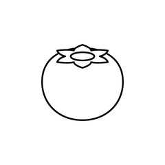 Aufkleber - persimmon icon. Element of autumn icon for mobile concept and web apps. Thin line persimmon icon can be used for web and mobile