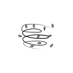 Poster - wind icon. Element of autumn icon for mobile concept and web apps. Thin line wind icon can be used for web and mobile
