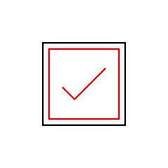 Poster - check mark ok icon. Element of text editor sign icon. Premium quality graphic design icon. Signs and symbols collection icon for websites, web design, mobile app