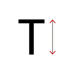 Poster - scale size icon. Element of text editor sign icon. Premium quality graphic design icon. Signs and symbols collection icon for websites, web design, mobile app