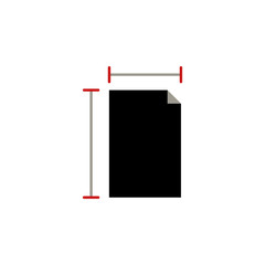Poster - size icon. Element of text editor sign icon. Premium quality graphic design icon. Signs and symbols collection icon for websites, web design, mobile app