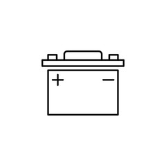 Poster - auto battery icon. Element of car workshop icon for mobile concept and web apps. Thin line auto battery icon can be used for web and mobile