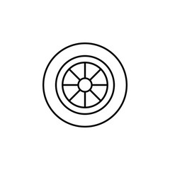 Poster - alloy wheel icon. Element of car workshop icon for mobile concept and web apps. Thin line alloy wheel icon can be used for web and mobile