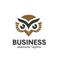 Wall Mural - Owl logo vector in modern colorful logo design, Owl icon vector isolated on white background