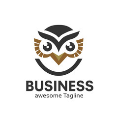 Wall Mural - Owl logo vector in modern colorful logo design, Owl icon vector isolated on white background