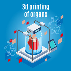 Wall Mural - Organs 3D Printing Background